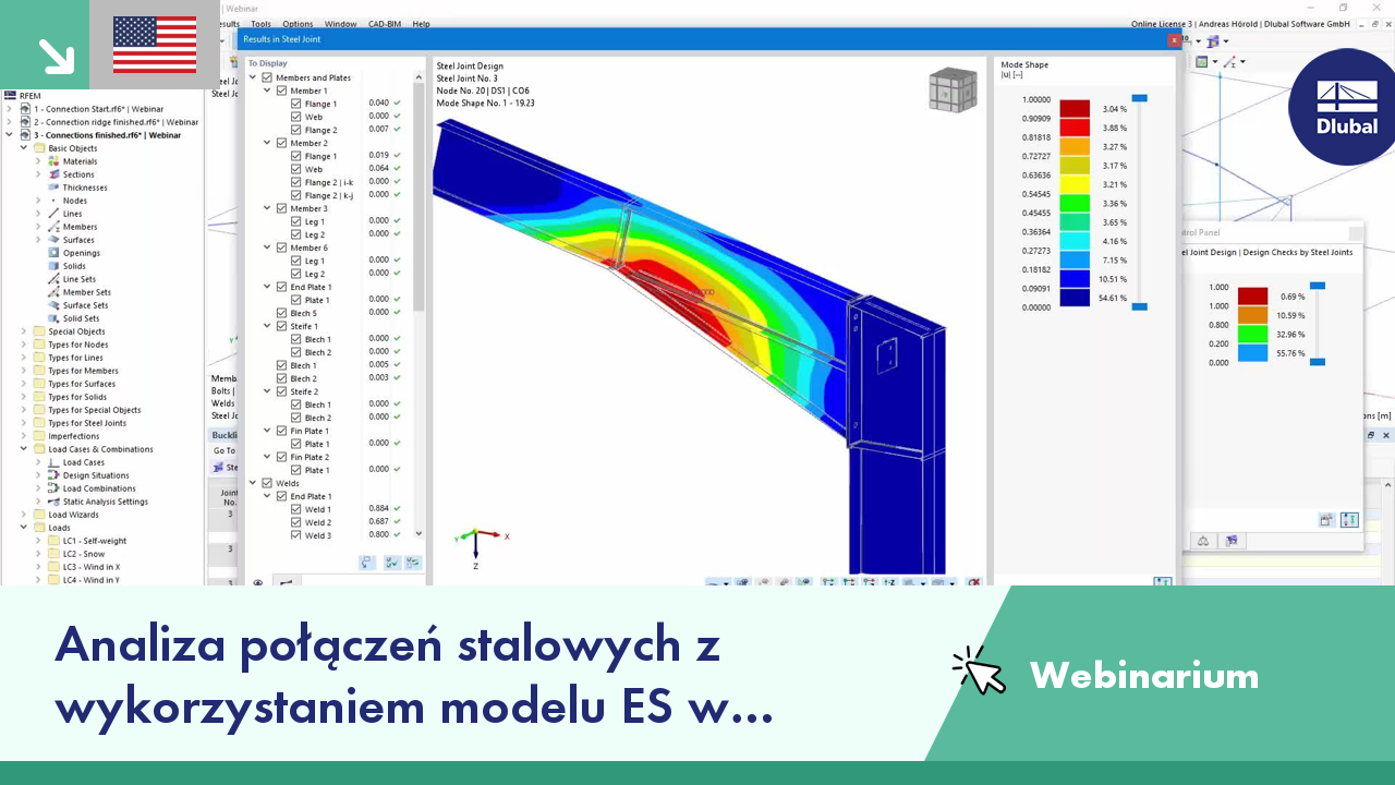 Analiza połączeń stalowych z wykorzystaniem modelu MES w programie RFEM 6