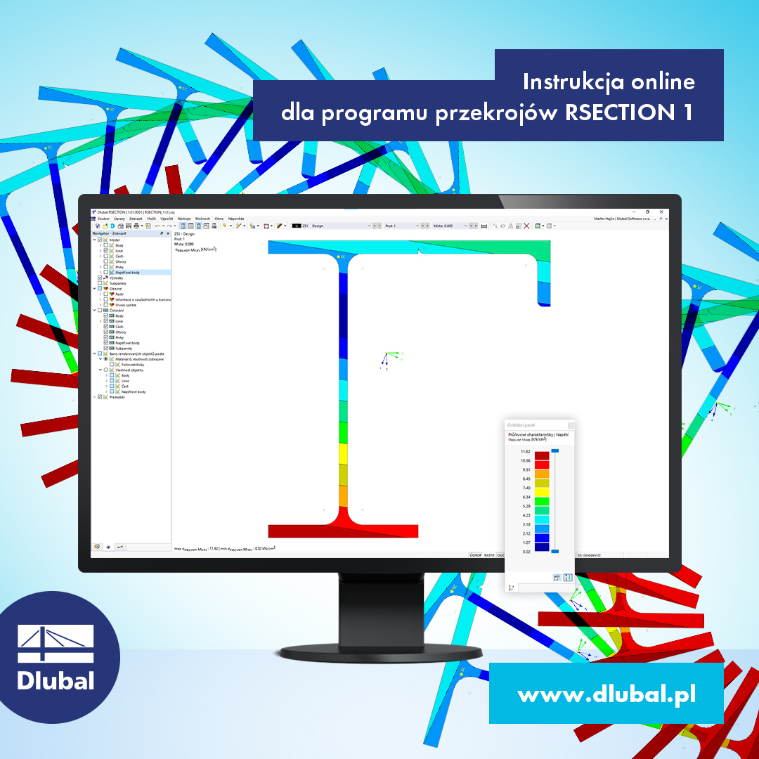 Instrukcja online - program do obliczania przekrojów\n RSECTION 1