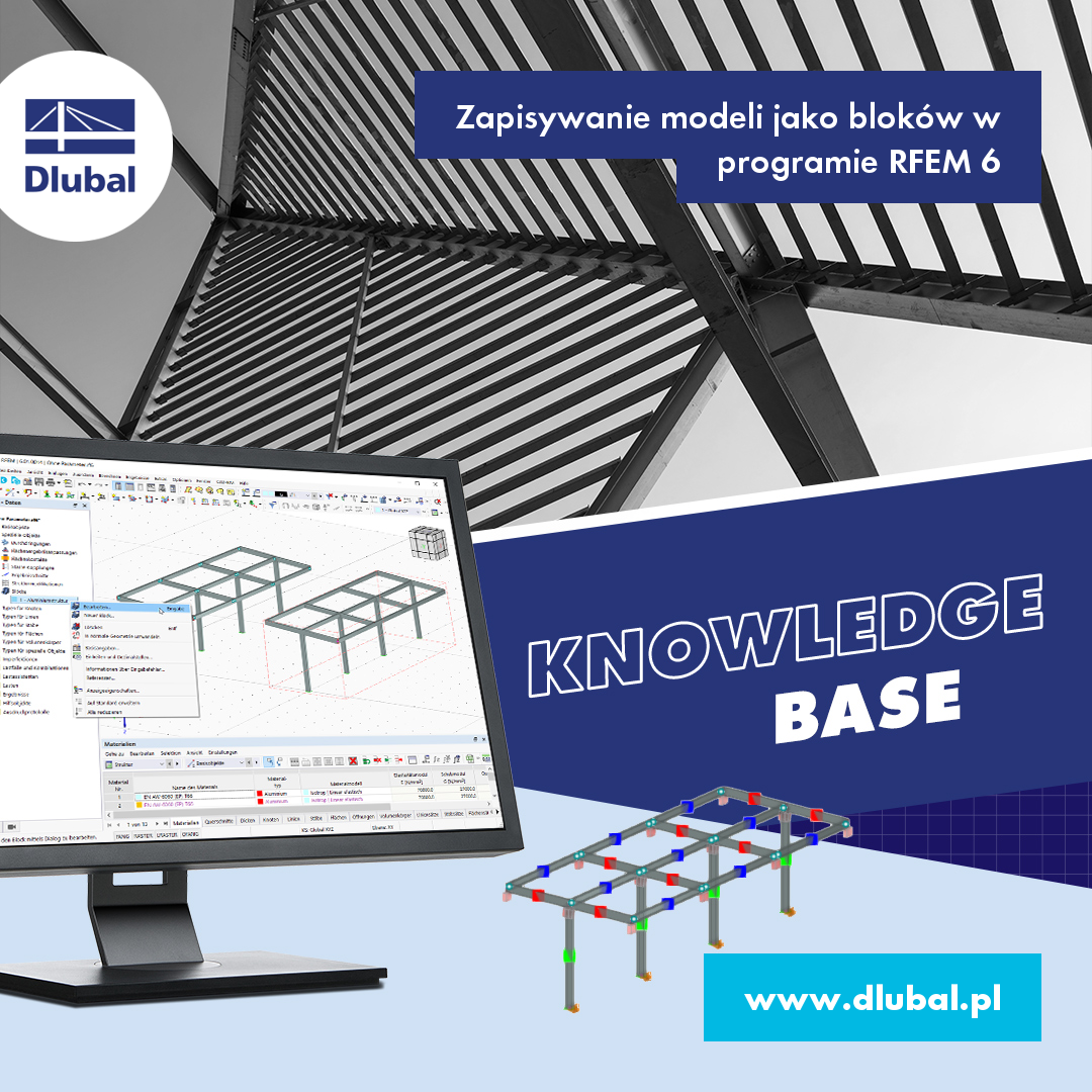 Zapisywanie modeli jako bloków w programie RFEM 6