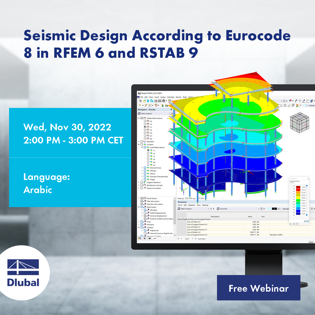 Obliczenia sejsmiczne zgodnie z Eurokodem 8 w RFEM 6 i RSTAB 9