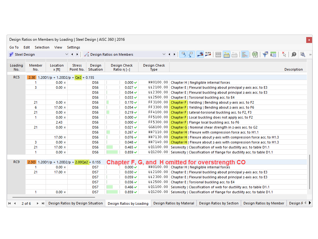 KB 001775 | AISC 341-16 Projektowanie konstrukcji stężonych w RFEM 6