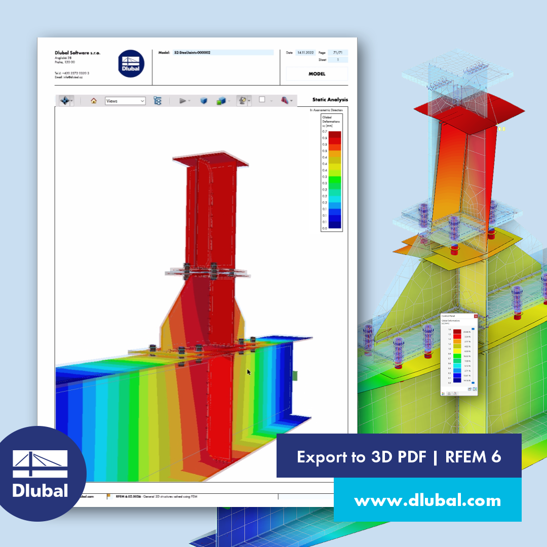 Eksport do 3D PDF | RFEM 6