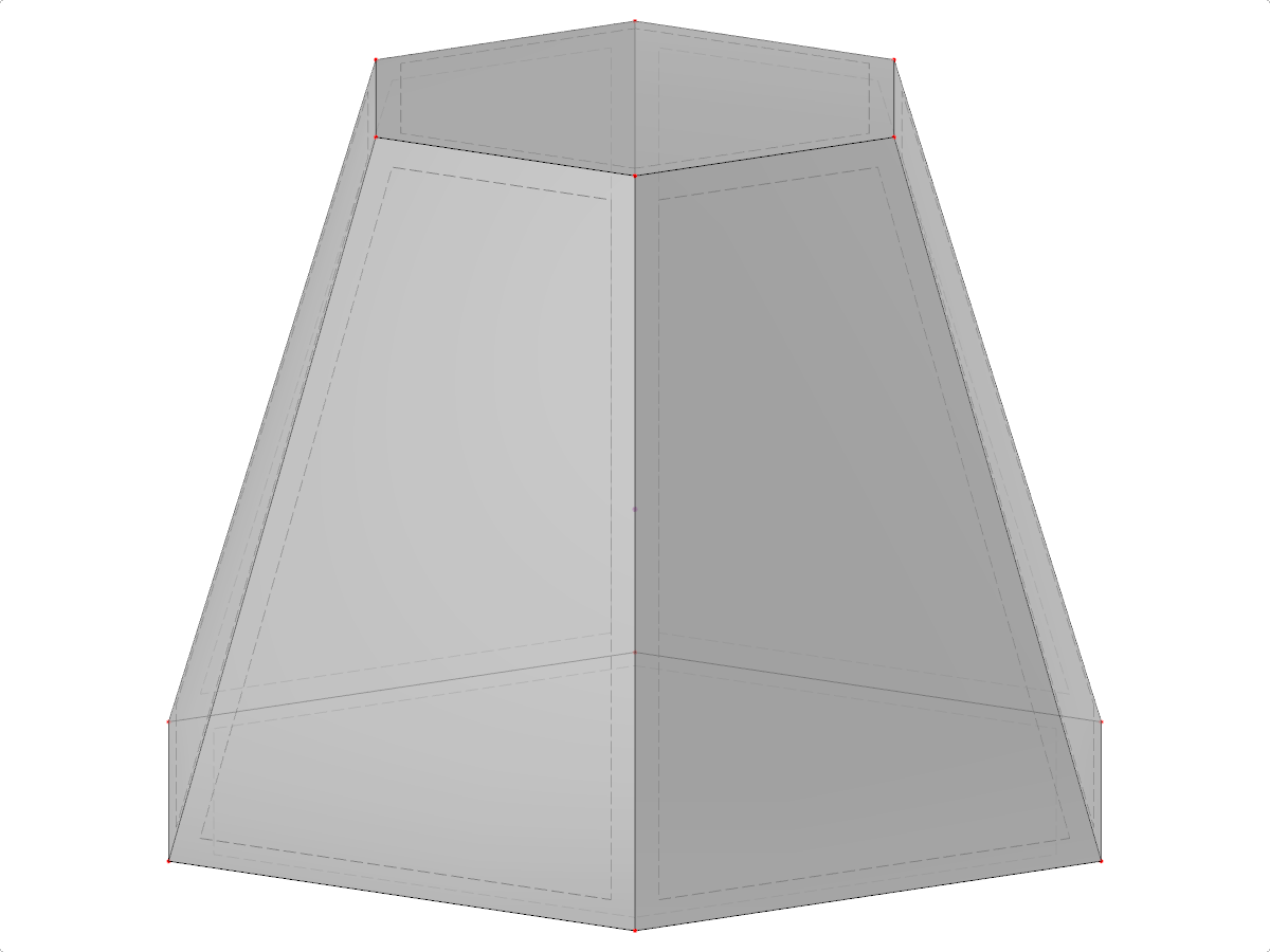 Model nr 2202 | SLD032 | Ścięty ostrosłup sześciokątny