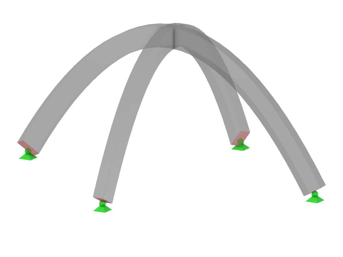 Model nr 3210 | ARS001p | Belka łukowa | Przecięcie | Paraboliczny