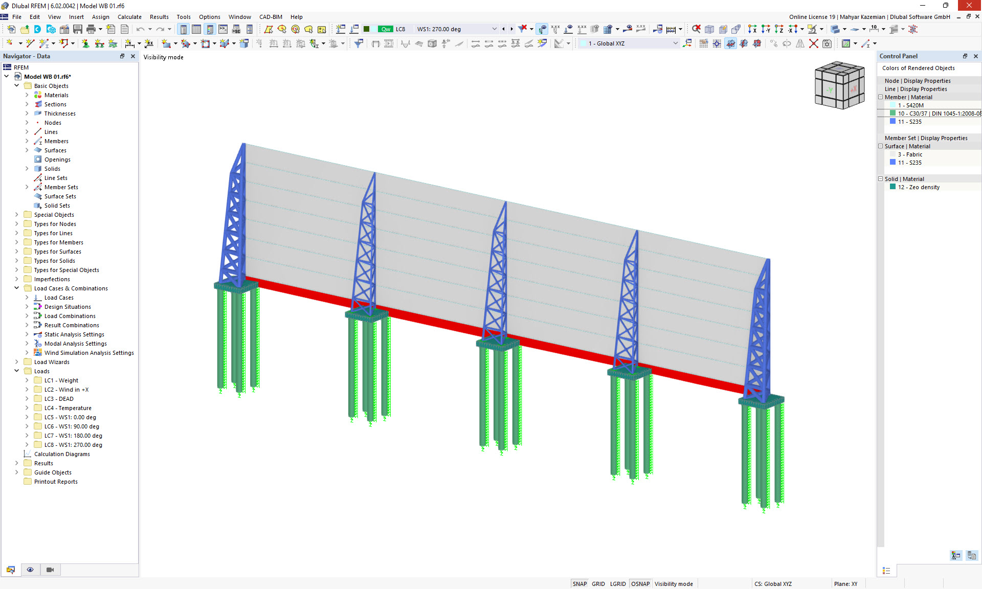 Konstrukcja wiatrochronna w RFEM