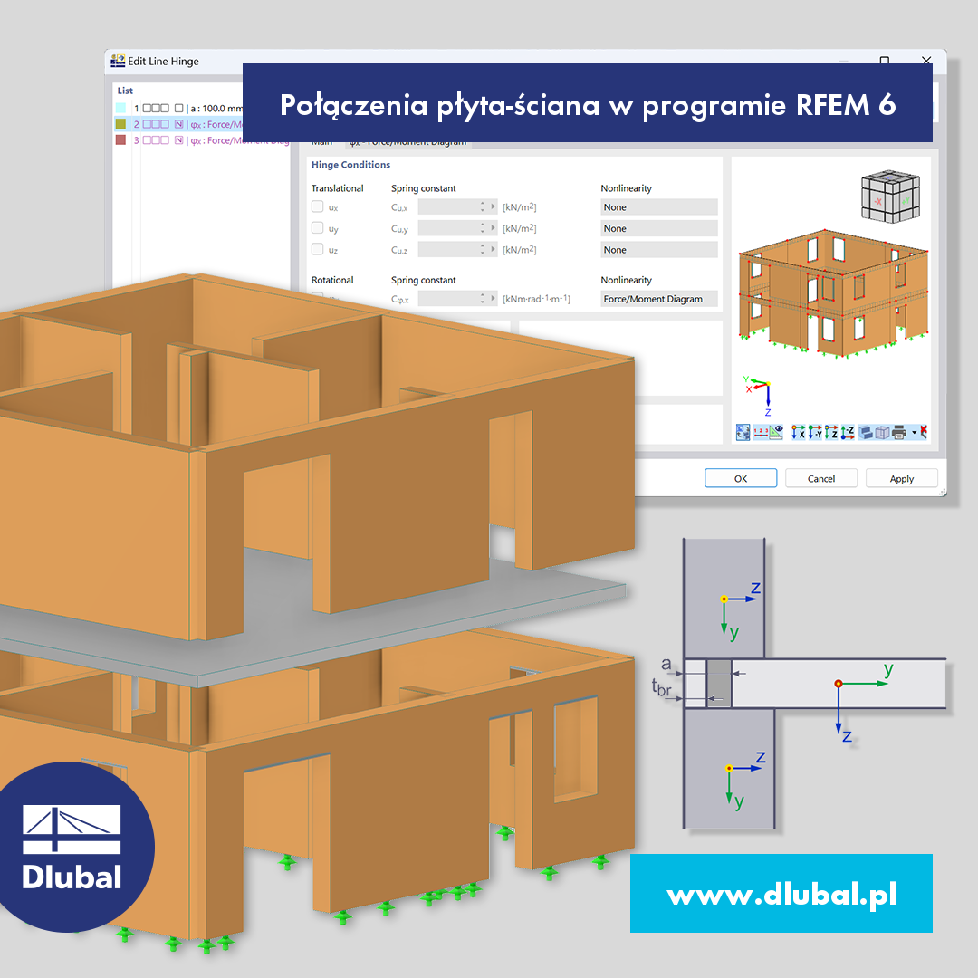 Połączenia płyta-ściana w programie RFEM 6