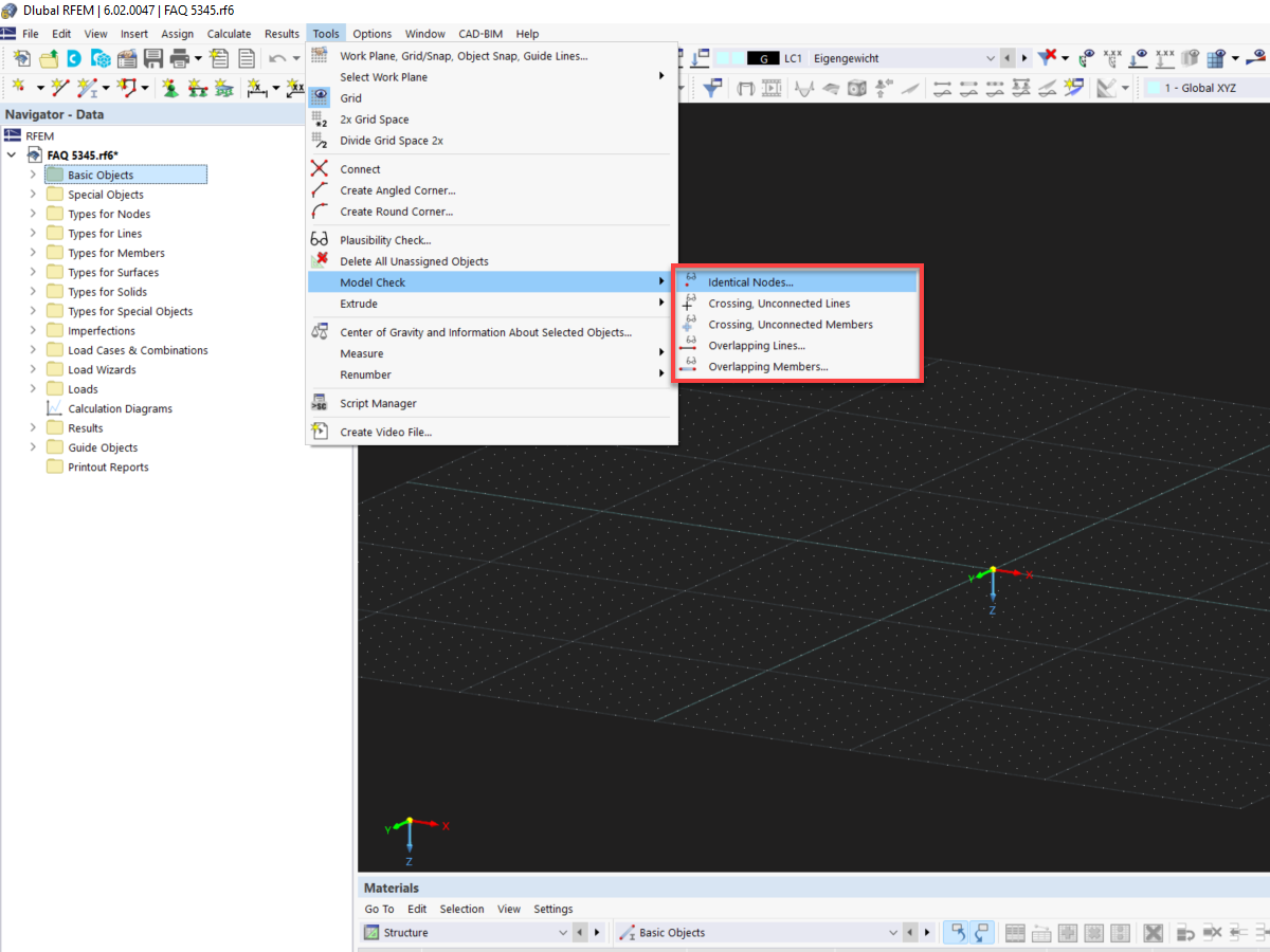 FAQ 005345 | Mój model w programie RFEM 6/RSTAB 9 jest niestateczny. Jaka może być przyczyna?