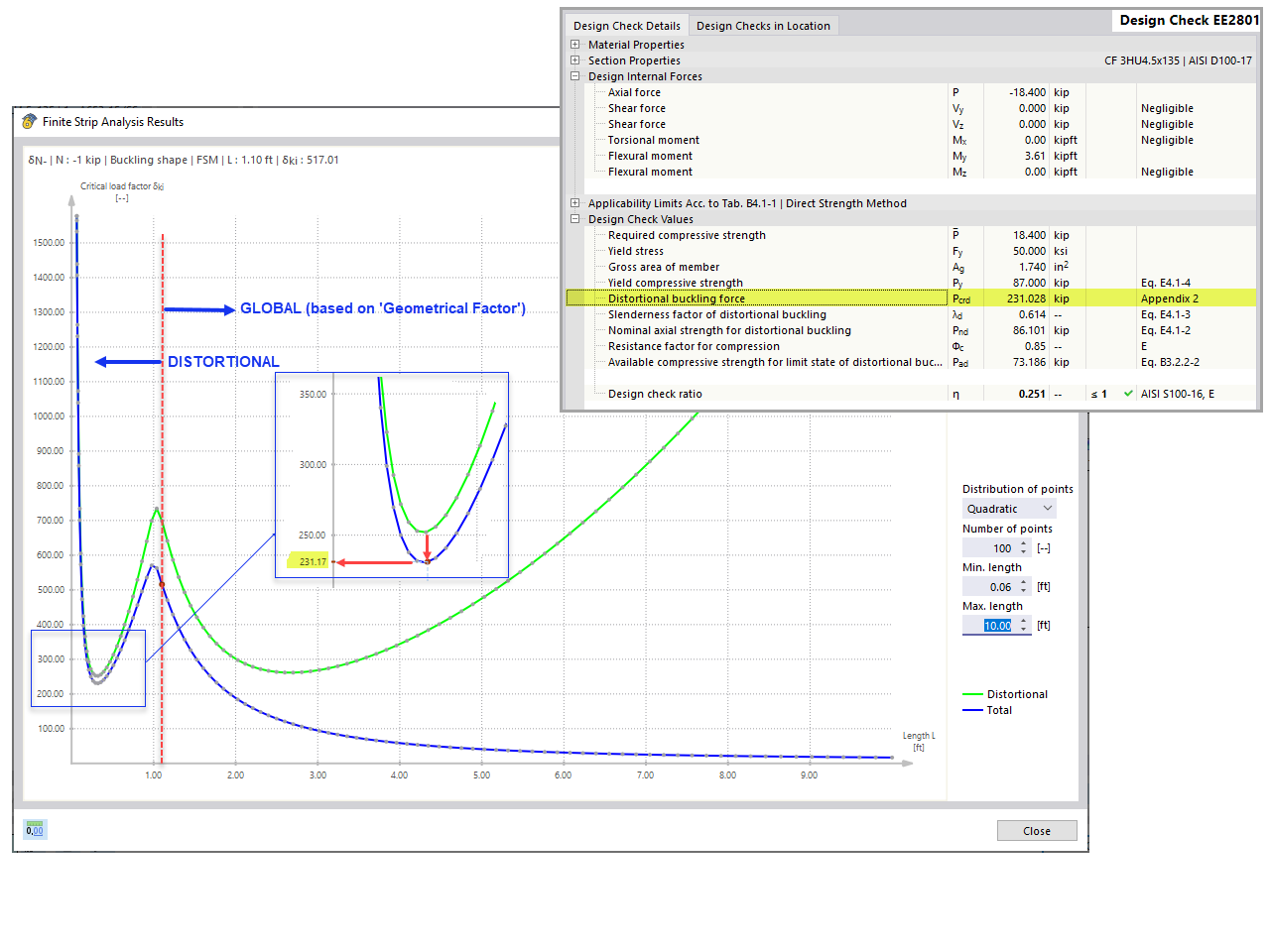 KB 001809 | Wymiarowanie stali formowanej na zimno AISI w RFEM 6