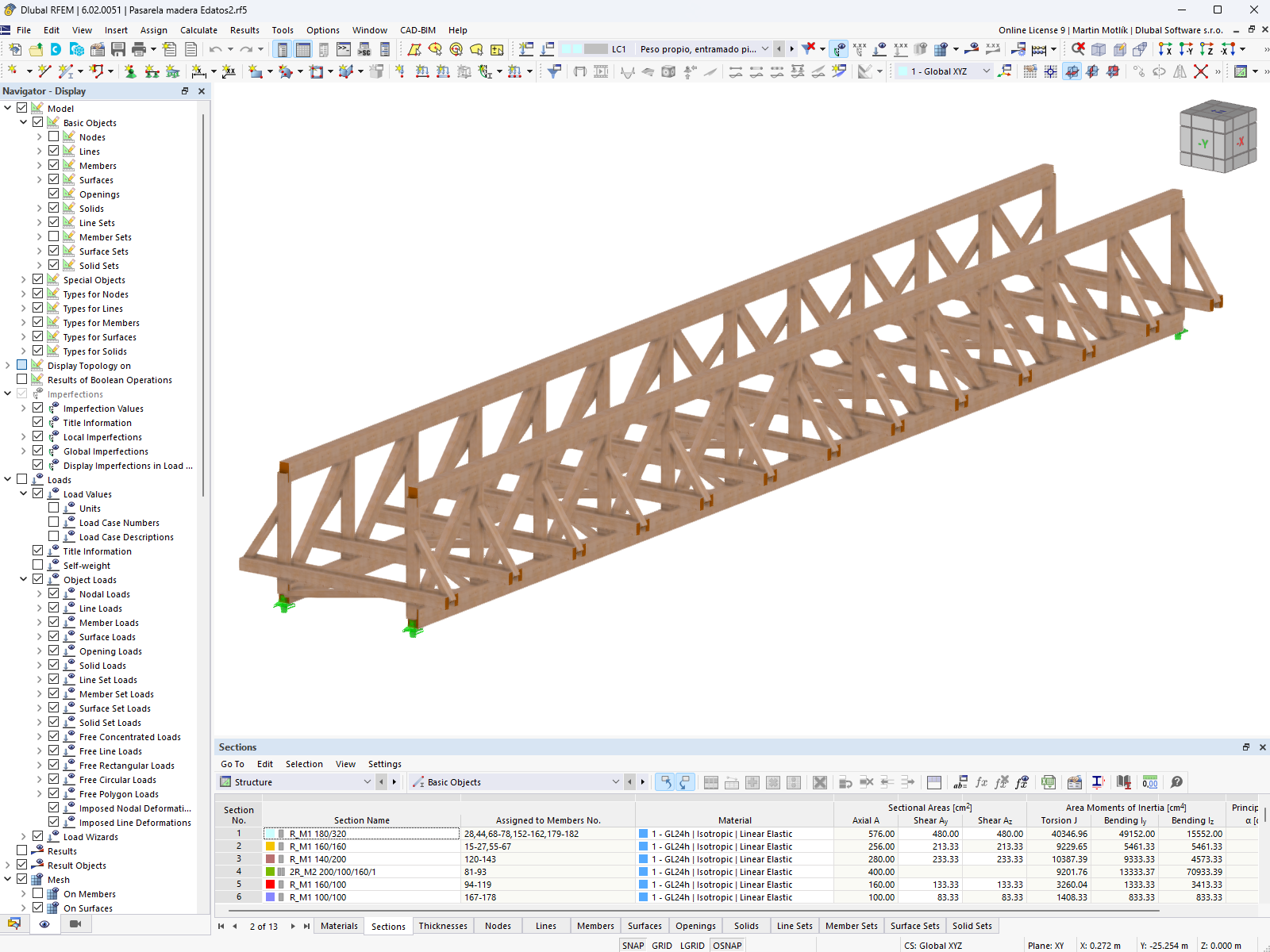 Model drewnianego chodnika w RFEM | © BEEN WOOD