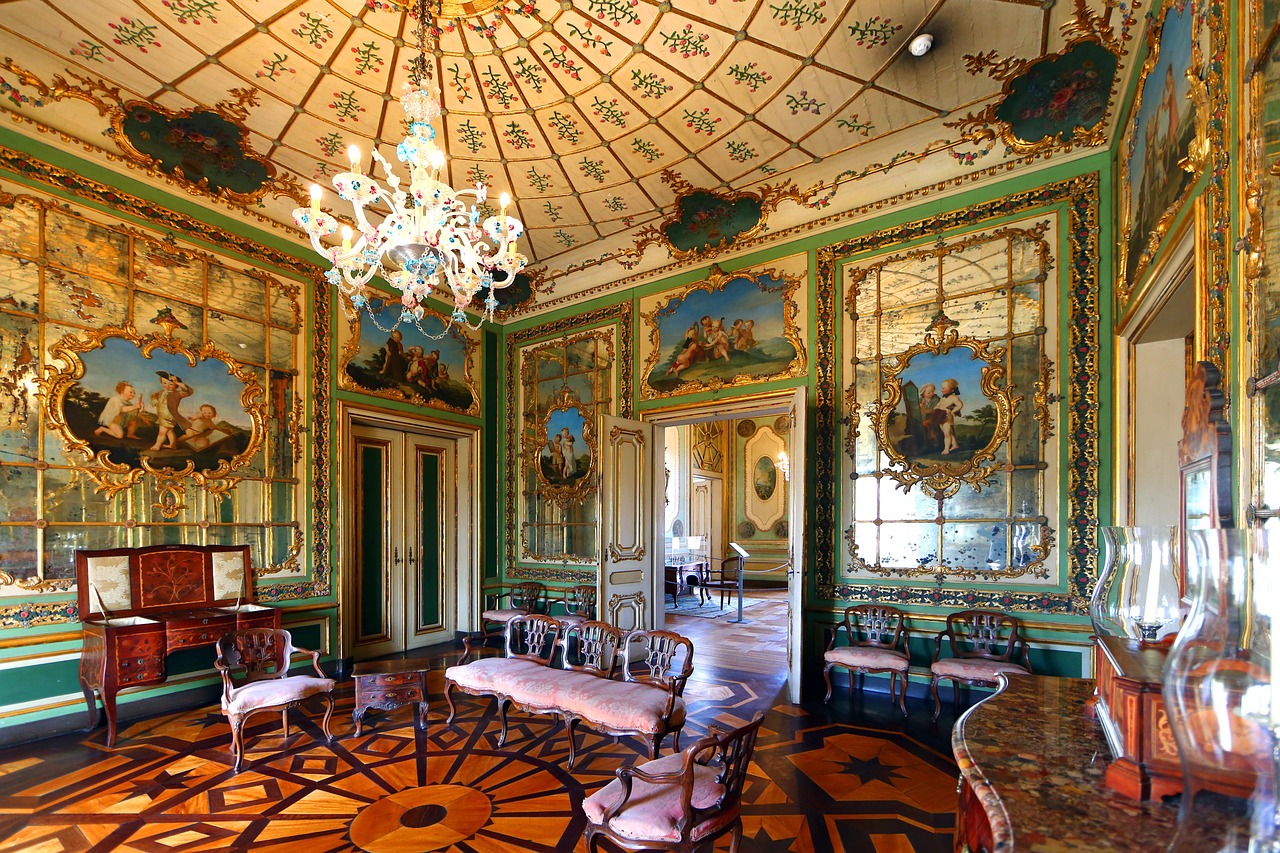 Salon w stylu portugalskiego rokoka, Palácio Nacional de Queluz