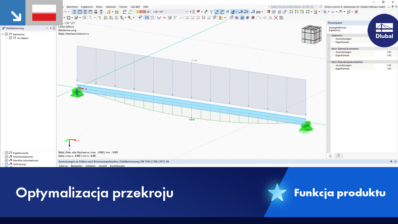 Funkcja produktu | Optymalizacja przekrojów parametrycznych