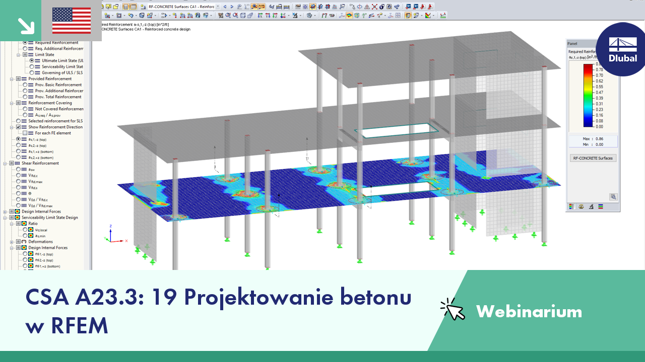 CSA A23.3:19 Wymiarowanie betonu w RFEM