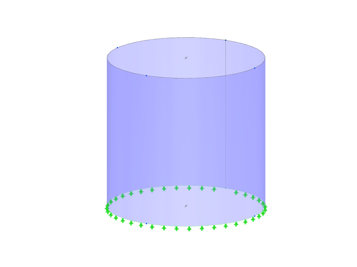 Wzór 004679 | Cylindryczna konstrukcja stalowa | Analiza wybuchu