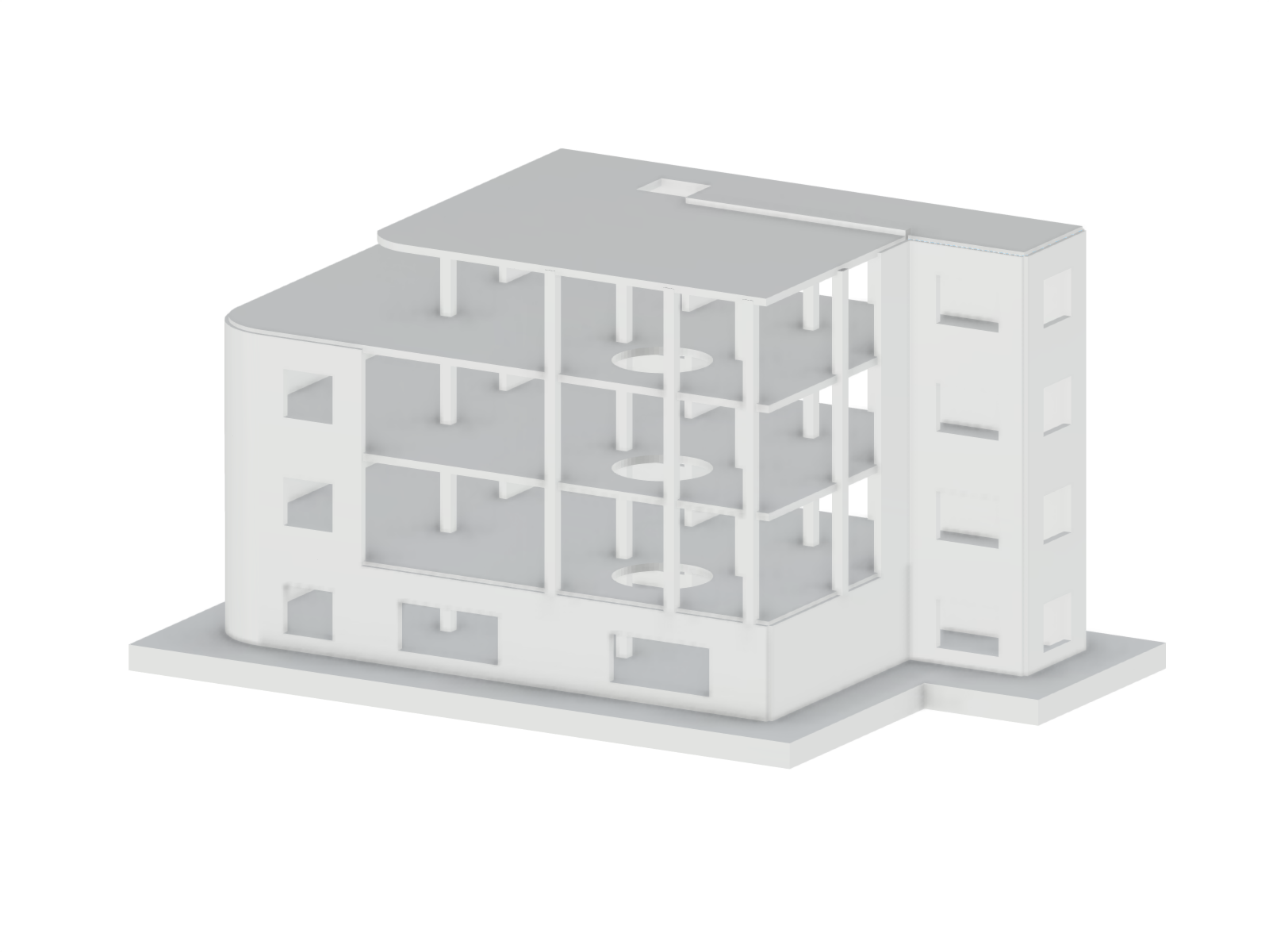 Model 000000 | Budynek z betonu zbrojonego