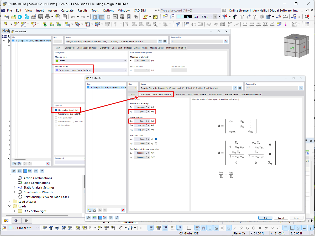 FAQ 004853 | Jak wymiarować drewno klejone na kołki (DLT) lub drewno klejone na gwoździe (NLT) w programie RFEM 6?