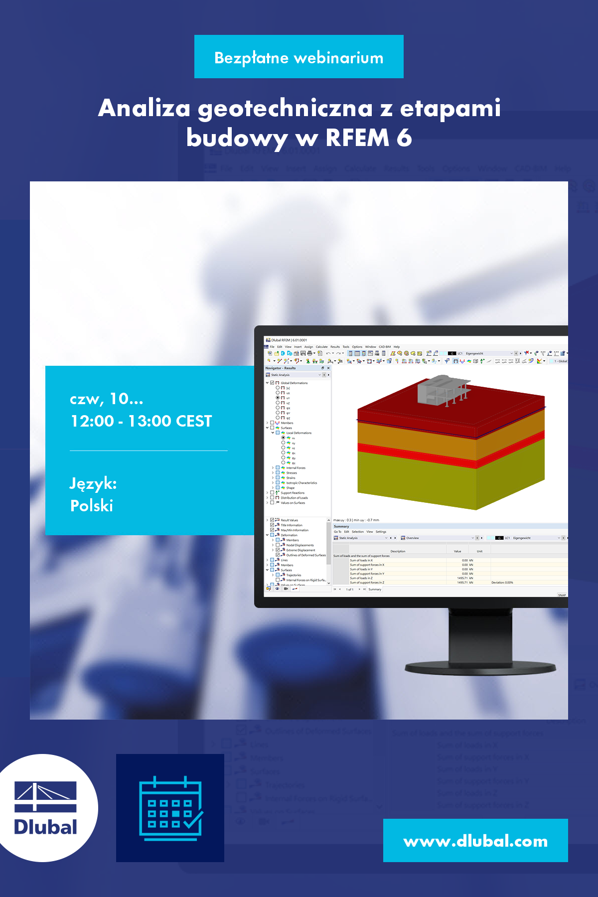 Analiza geotechniczna z etapami budowy w RFEM 6