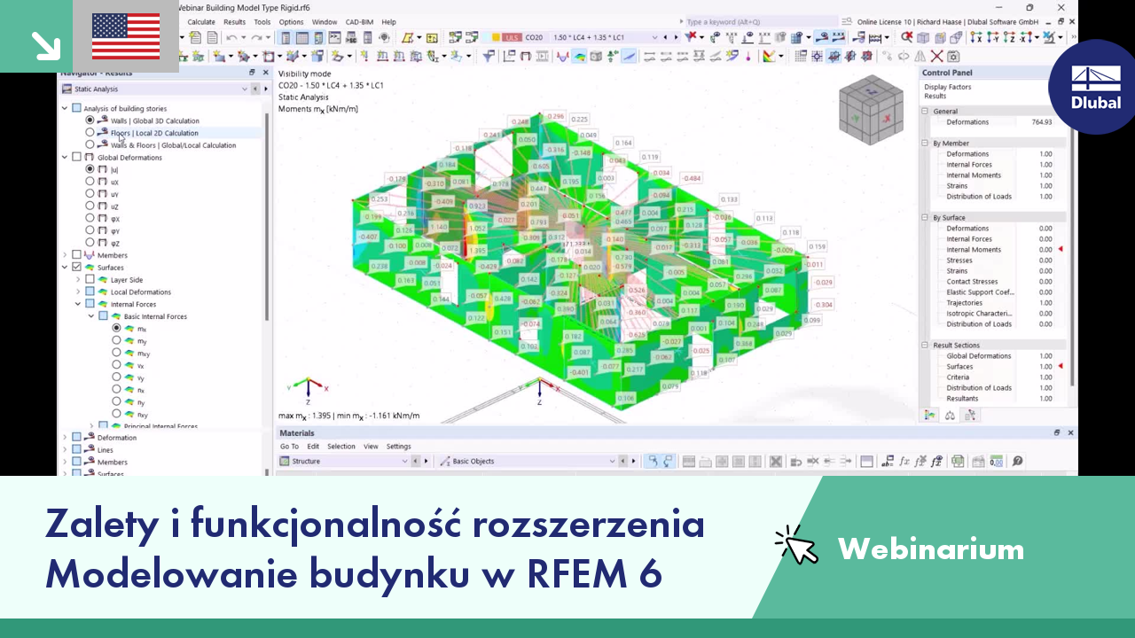 WEBINAR 005102  | Zalety i funkcjonalność rozszerzenia Model budynku w RFEM 6