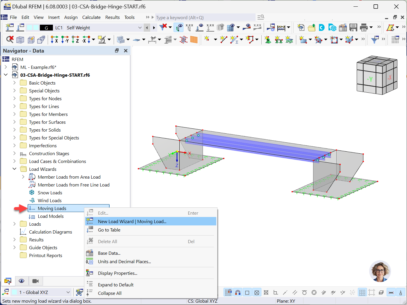 Asystent Obciążenia dla Obciążeń Ruchomych w RFEM 6