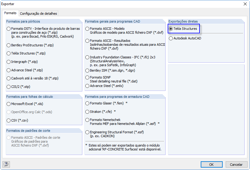 Direkter Export aus RFEM