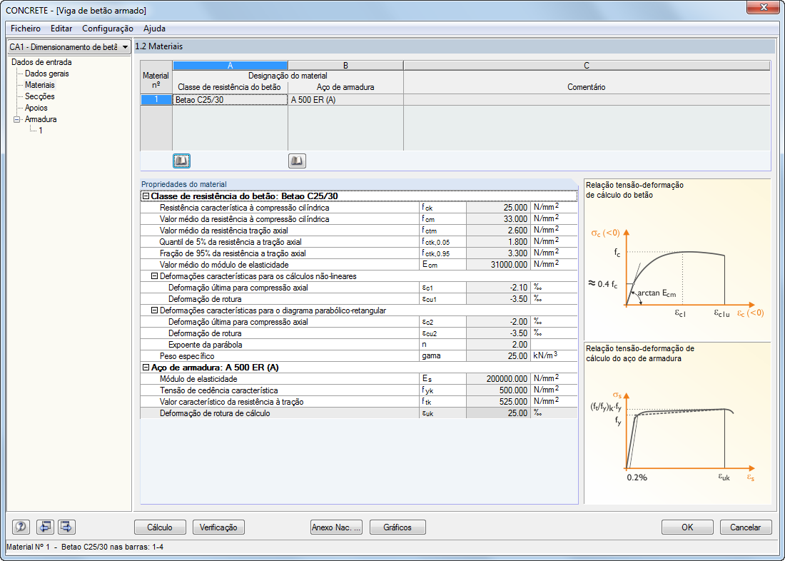 Janela 1.2 Materiais