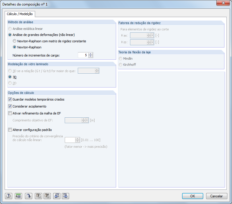 Detalhes para a estrutura de camadas