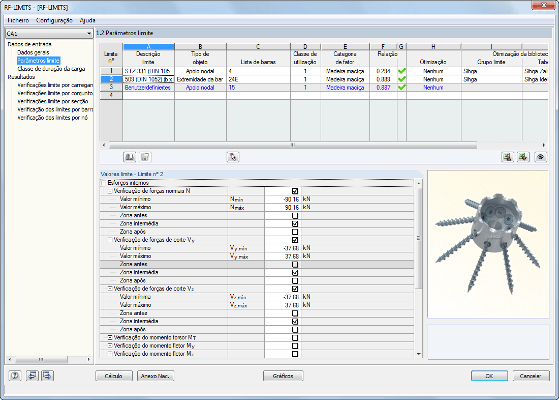 Maske 1.2 Limit-Parameter