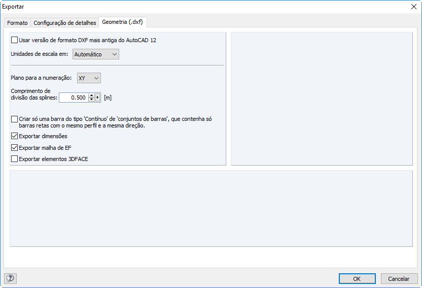 Exportmöglichkeit des FE-Netzes als dxf- oder Excel-Datei