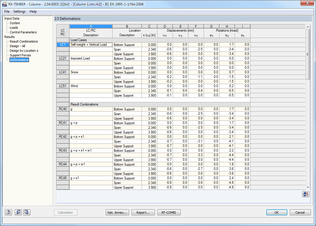 Janela 2.5 Deformações