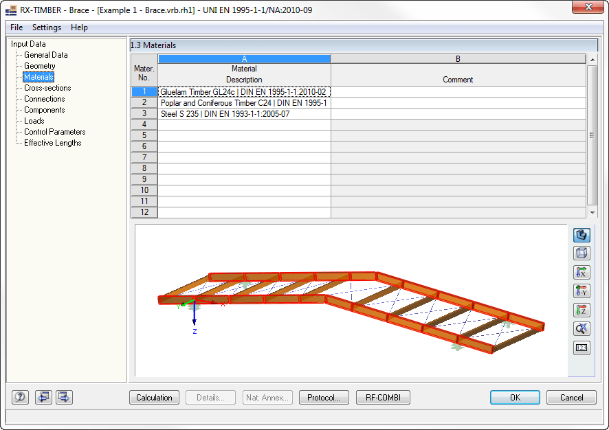 Janela 1.3 Materiais