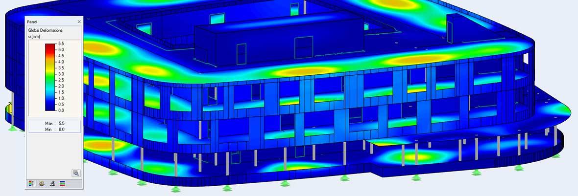 Programa de cálculo estrutural RFEM | Modelo do edifício