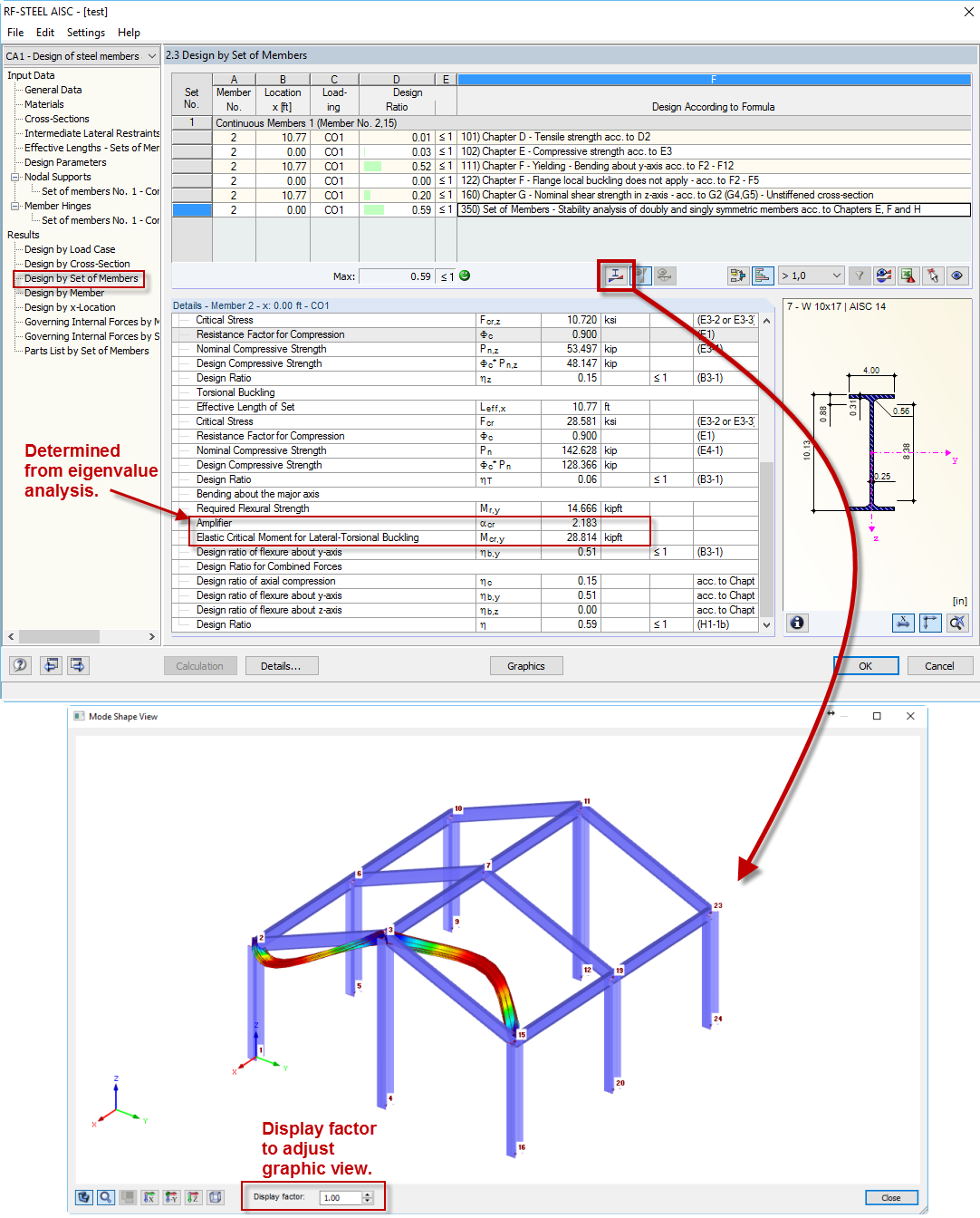 RF-/STAHL AISC Eigenformen