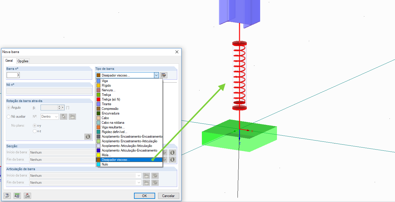 Neuer Stabtyp "Dämpfer" in RFEM