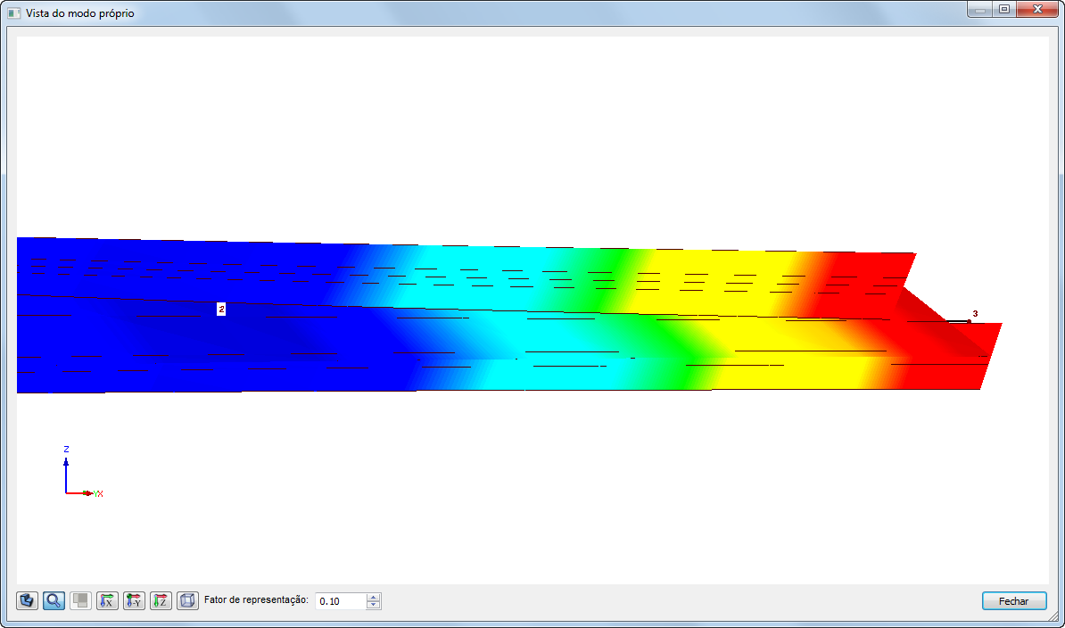 Darstellung der Eigenform mit Querschnittsverwölbung in RF-/STAHL EC3