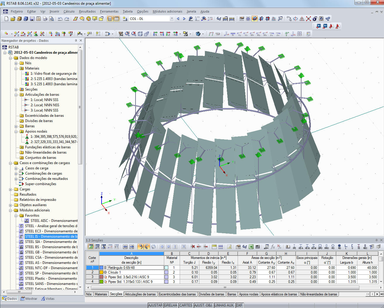 Modelo em 3D de um lustre de vidro no The Fashion Mall em Keystone, EUA (© www.stutzkiengineering.com)