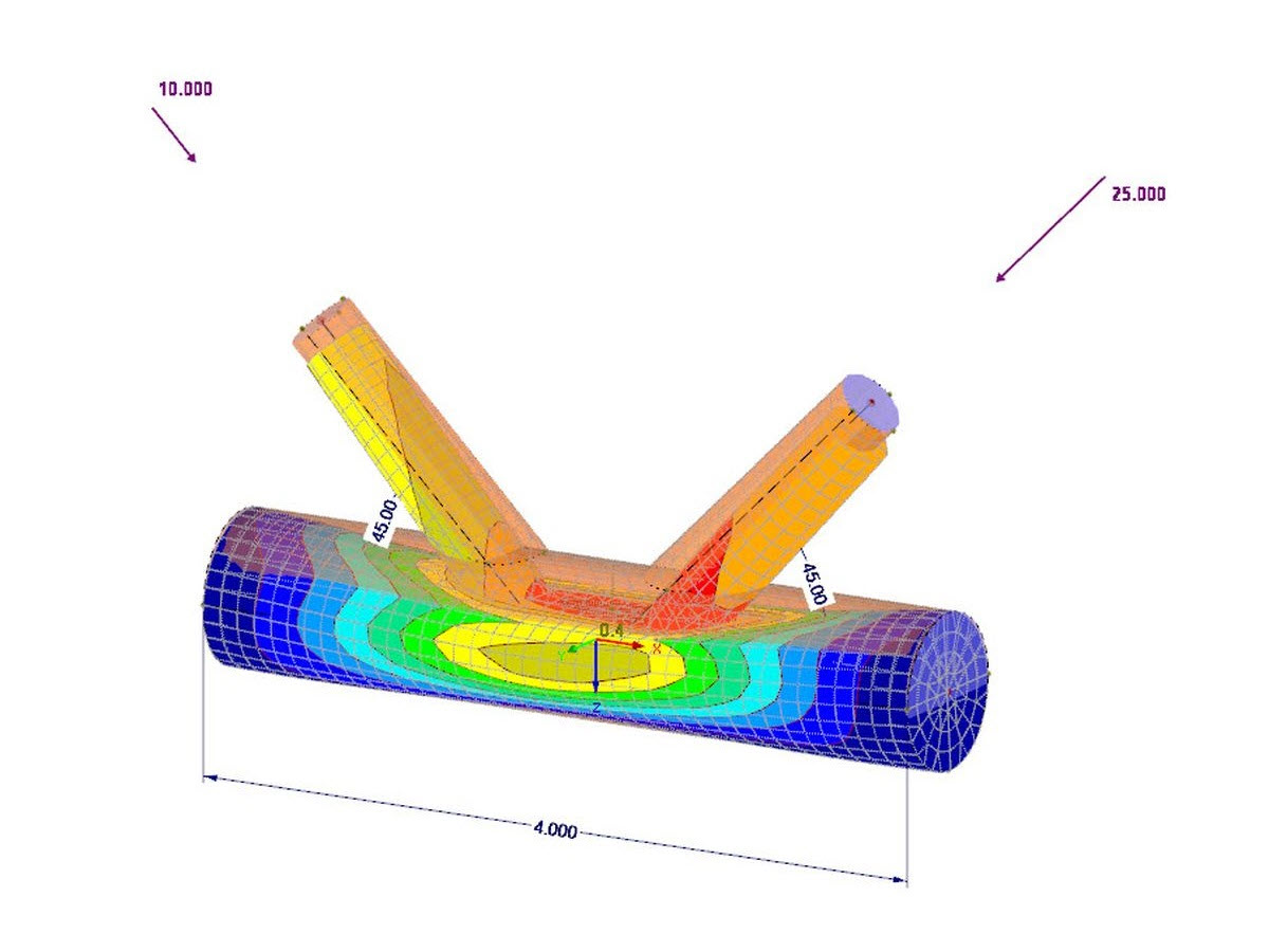 Ligação de tubos paramétrica do RFEM