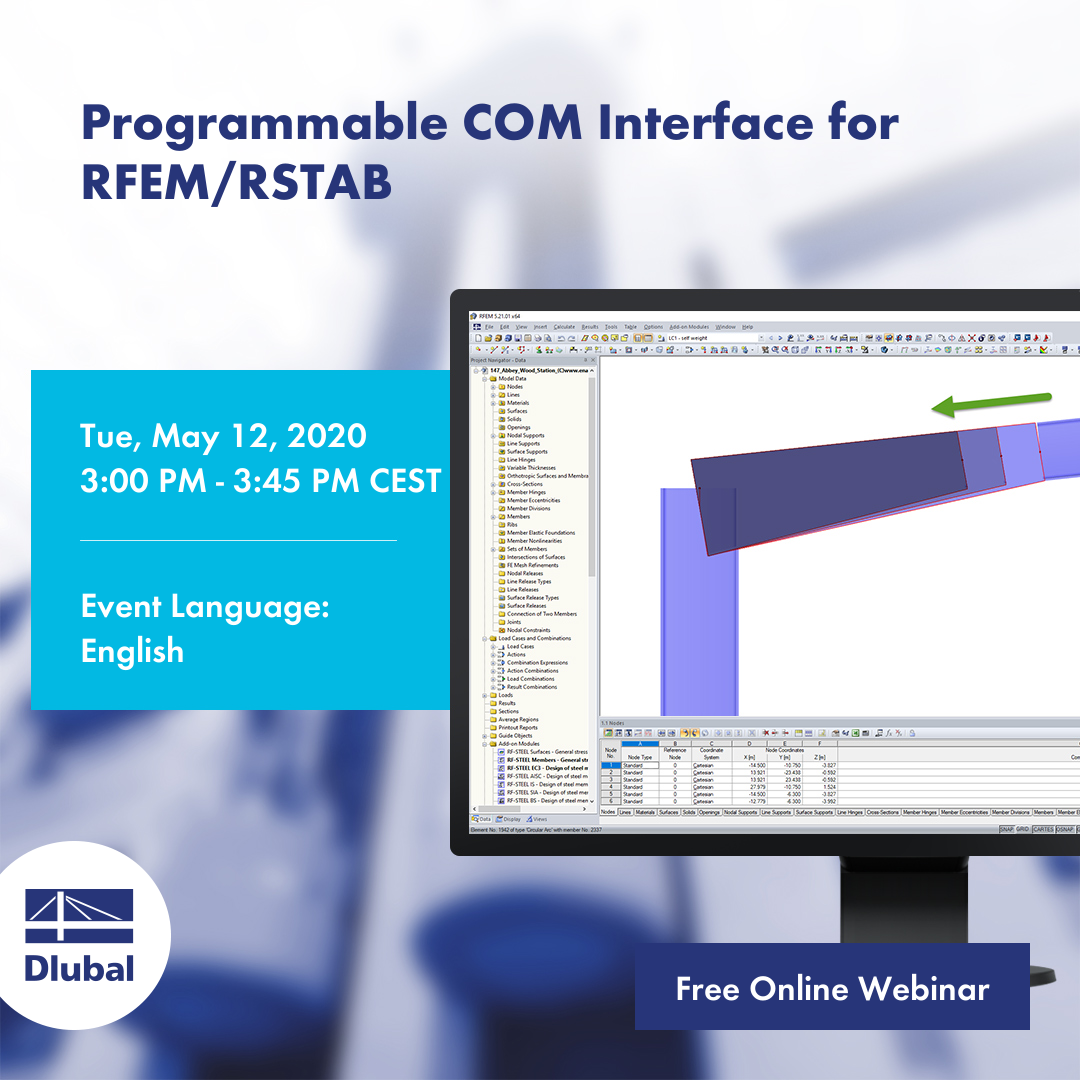 Interface COM programável para o RFEM/RSTAB