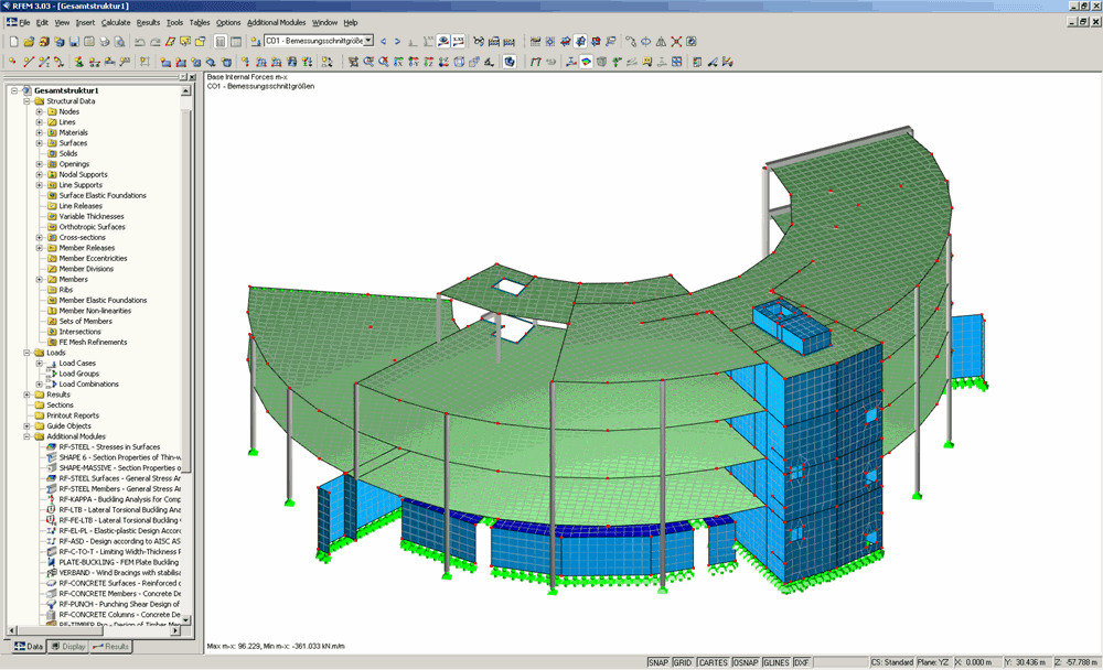 Modelo de análise do hotel no RFEM (© Rohmer)