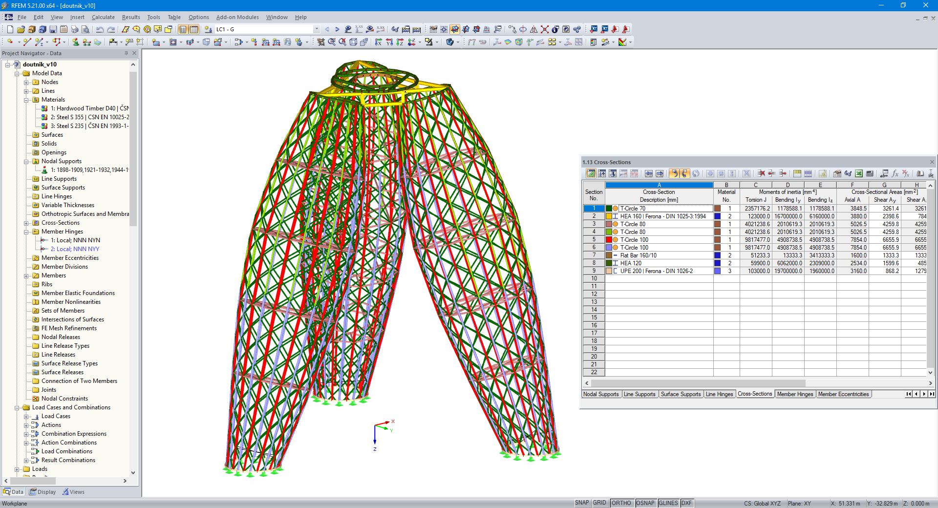 Modelo RFEM da torre de observação (© STATIC Solution s.r.o.)