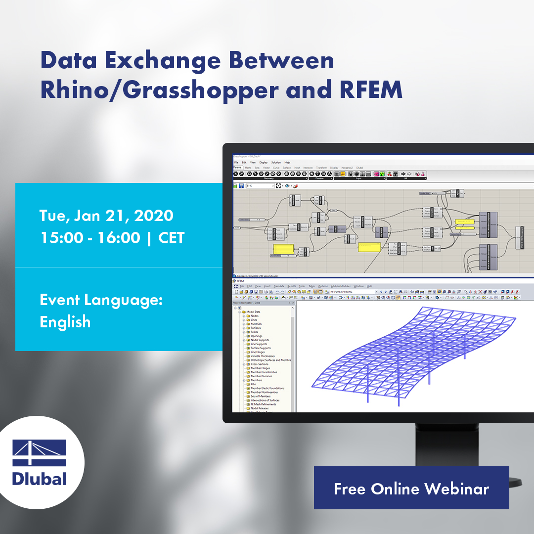 Troca de dados entre o Rhino/Grasshopper e o RFEM (em inglês)