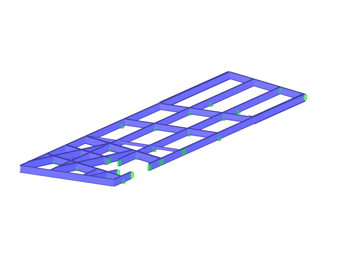 Estrutura de pórtico de aço