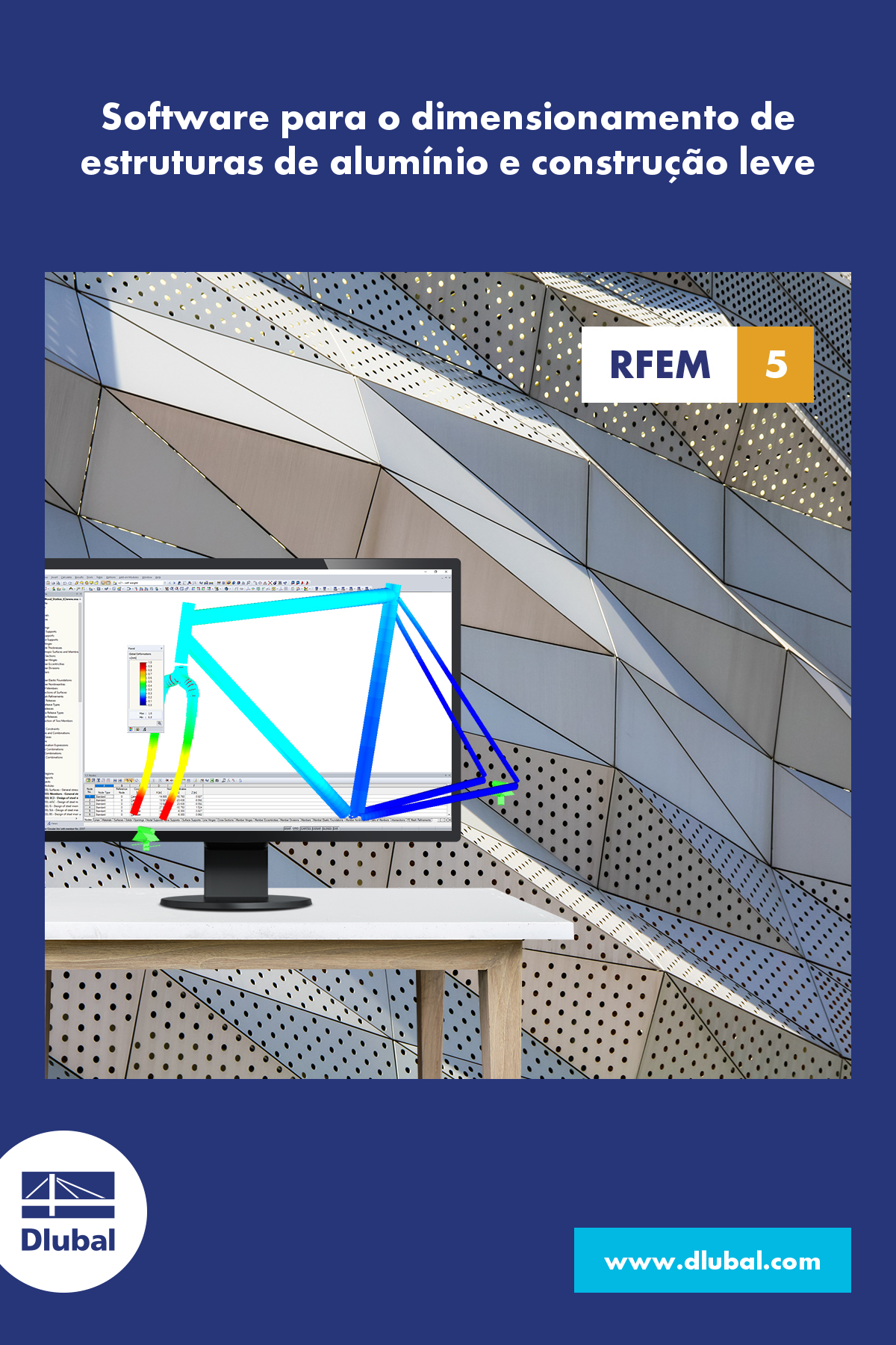 Software para estruturas de alumínio e construção leve