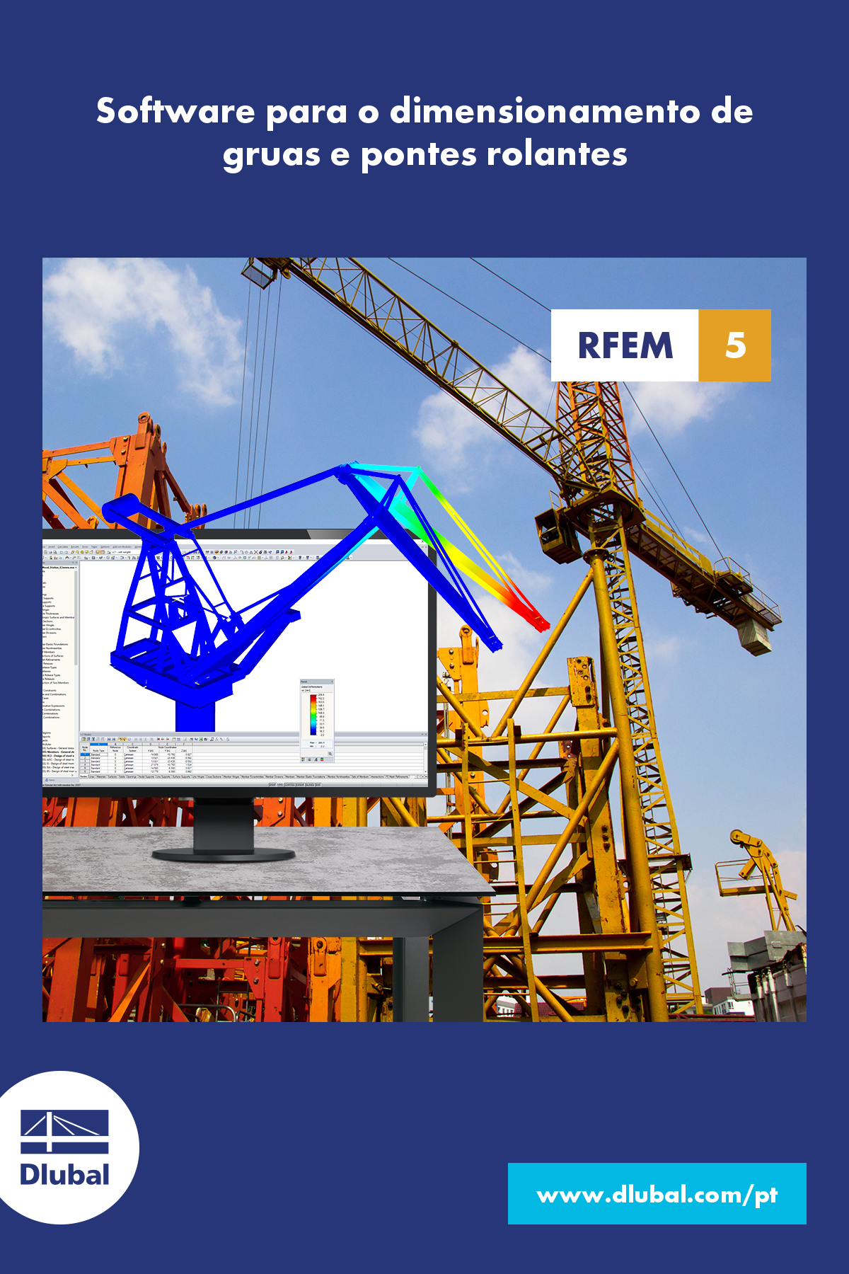 Software para o dimensionamento de gruas e pontes rolantes