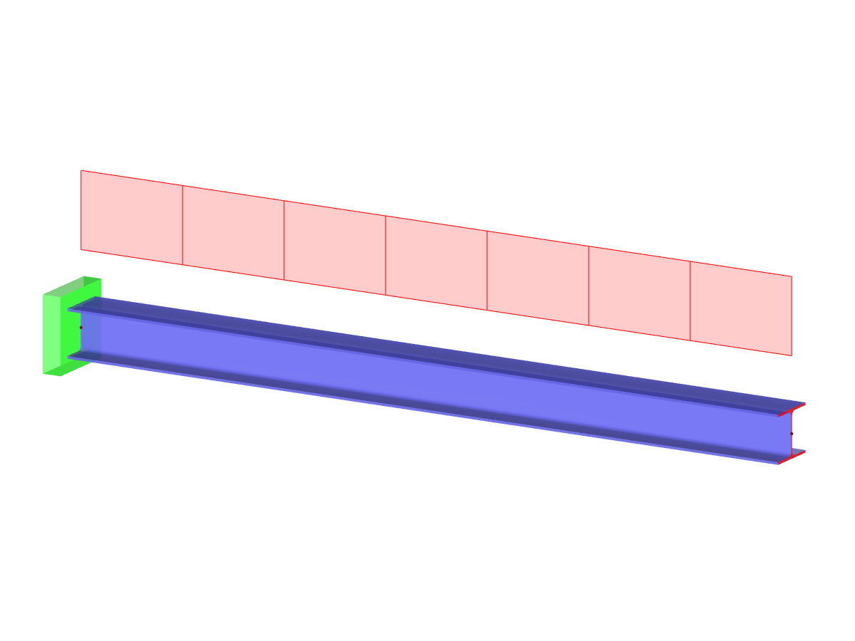 Cantilever de aço com carga de temperatura