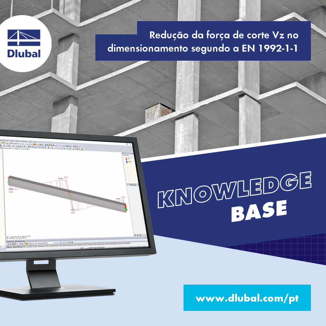 Redução da força de corte Vz no dimensionamento segundo a EN 1992-1-1