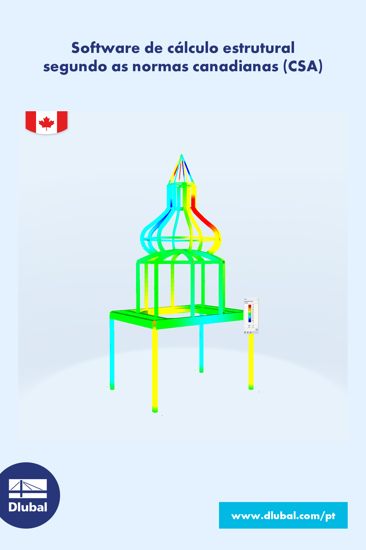 Software de cálculo estrutural \n segundo as normas canadianas (CSA)