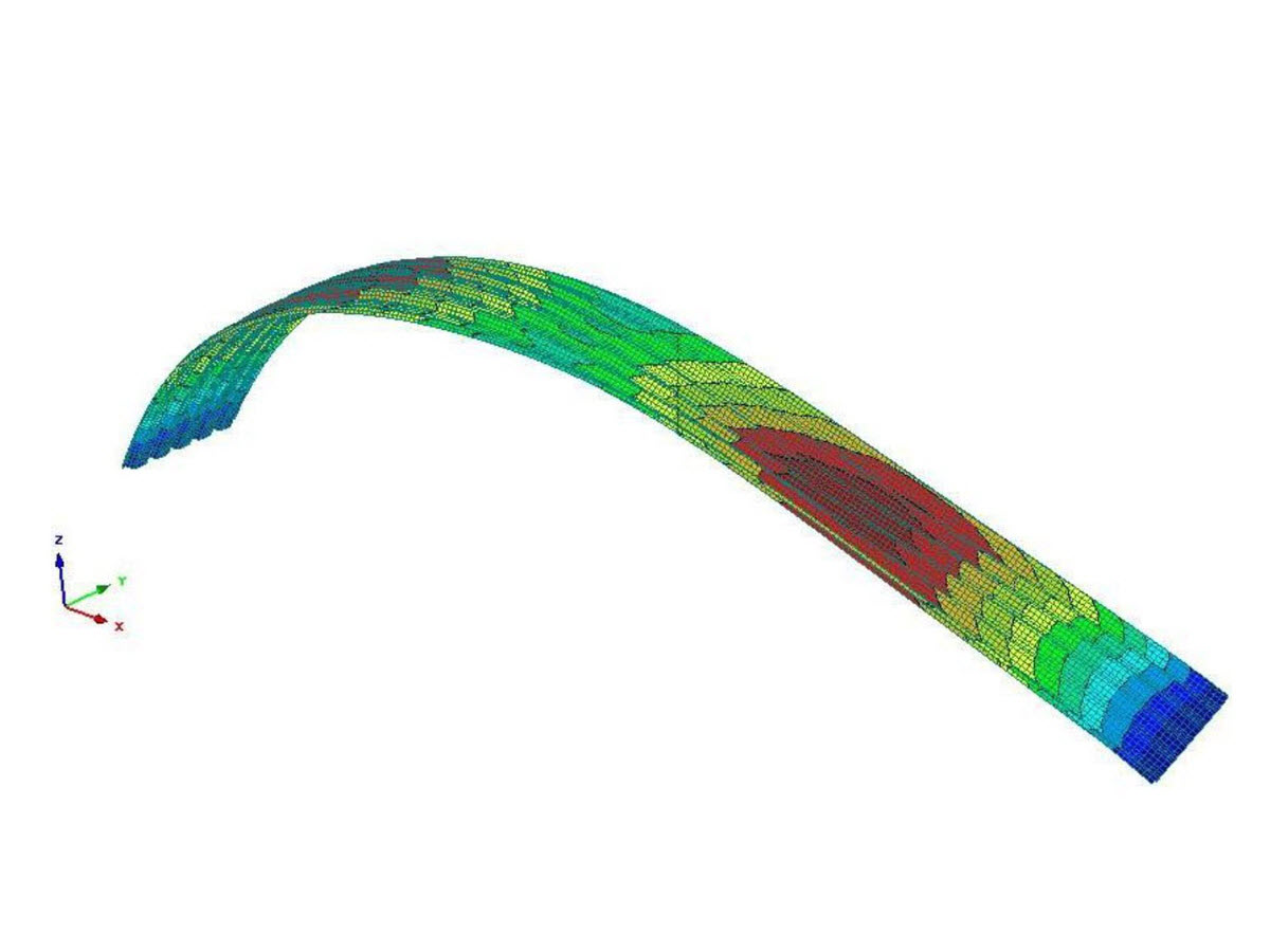 Modelo de arco de aço formado a frio no RFEM