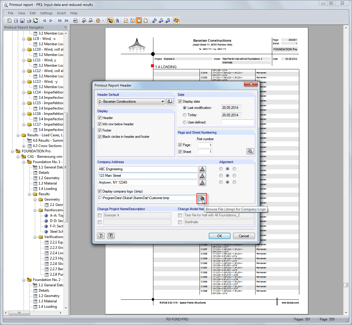 Exibindo o peso próprio graficamente