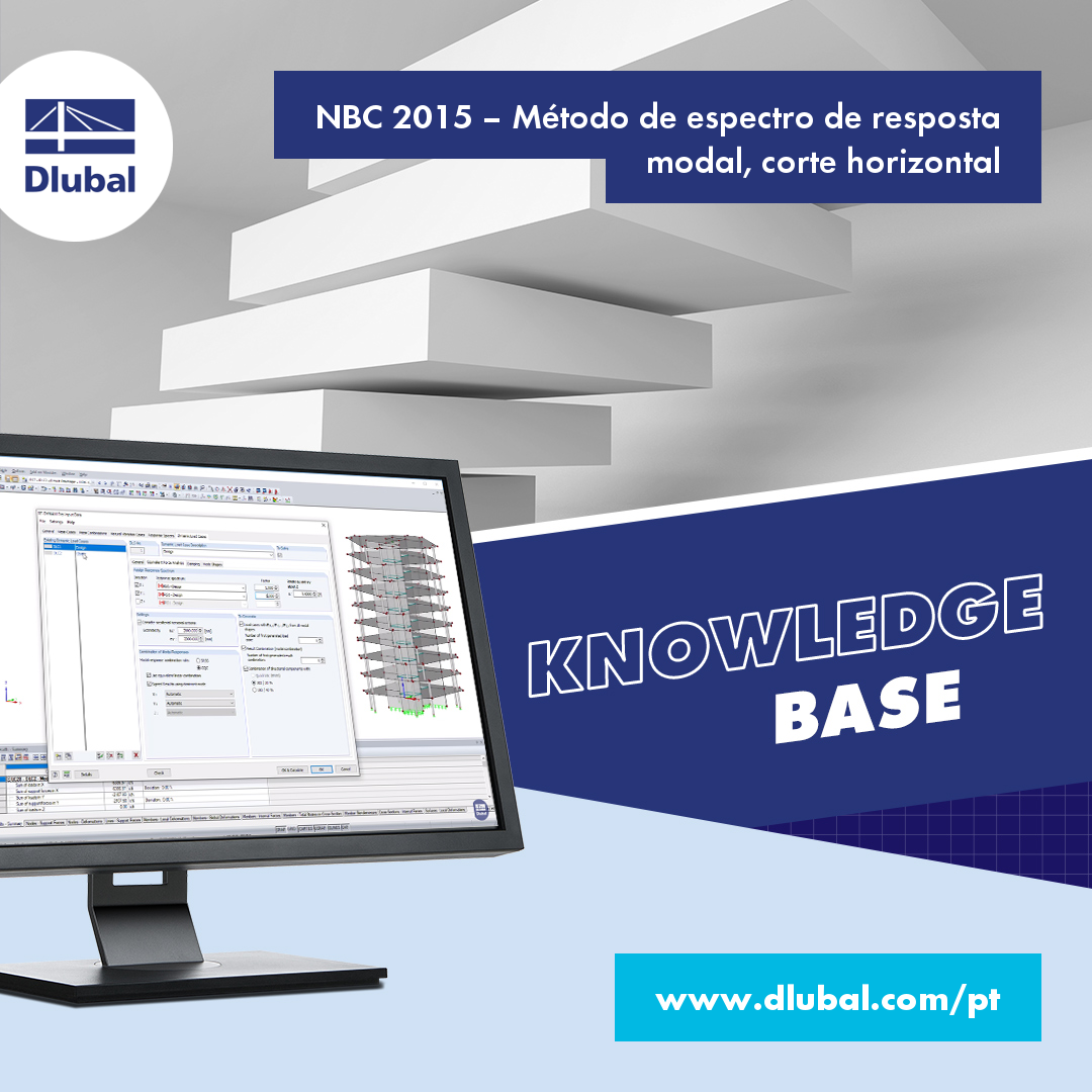 NBC 2015 – Método de espectro de resposta modal, corte horizontal