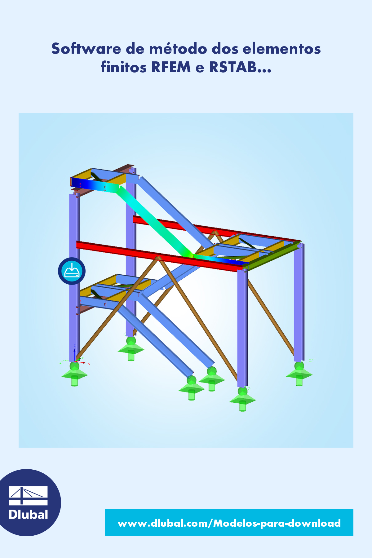 Software de método dos elementos finitos RFEM e RSTAB \n Modelos de análise estrutural para download