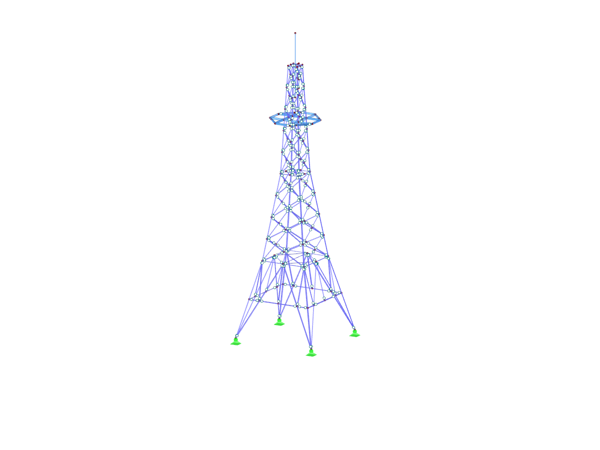 Estrutura da torre reticulada